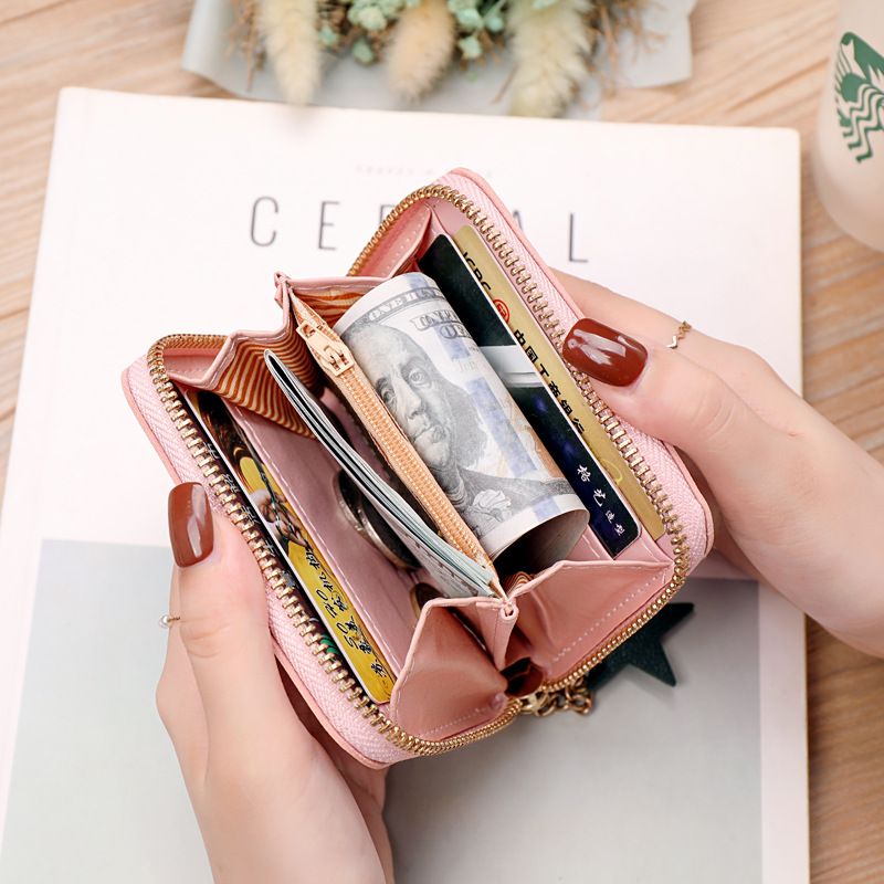 Small Fresh Dot Color Match Change Clip Fashion Handheld Card Bag Trendy Match Women's Small Money Bag