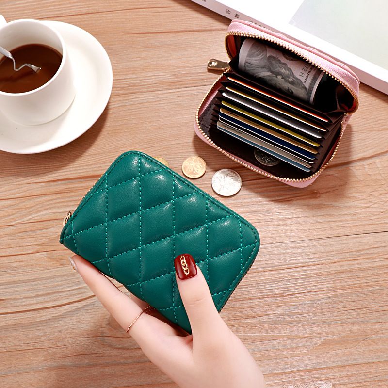 Lingge Personalized And Compact Card Bag For Women's ID Card Holder, Large Capacity Coin Purse, Mini Minimalist Card Bag