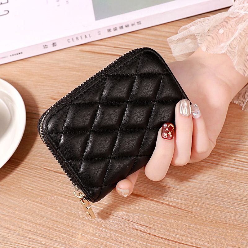 Lingge Personalized And Compact Card Bag For Women's ID Card Holder, Large Capacity Coin Purse, Mini Minimalist Card Bag