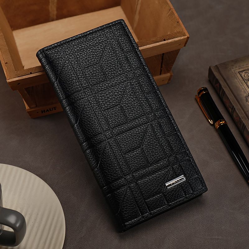 Wallet Men's Long Suit Bag Men's Three In One Card Holder Wallet Fashionable Change Certificate Bag