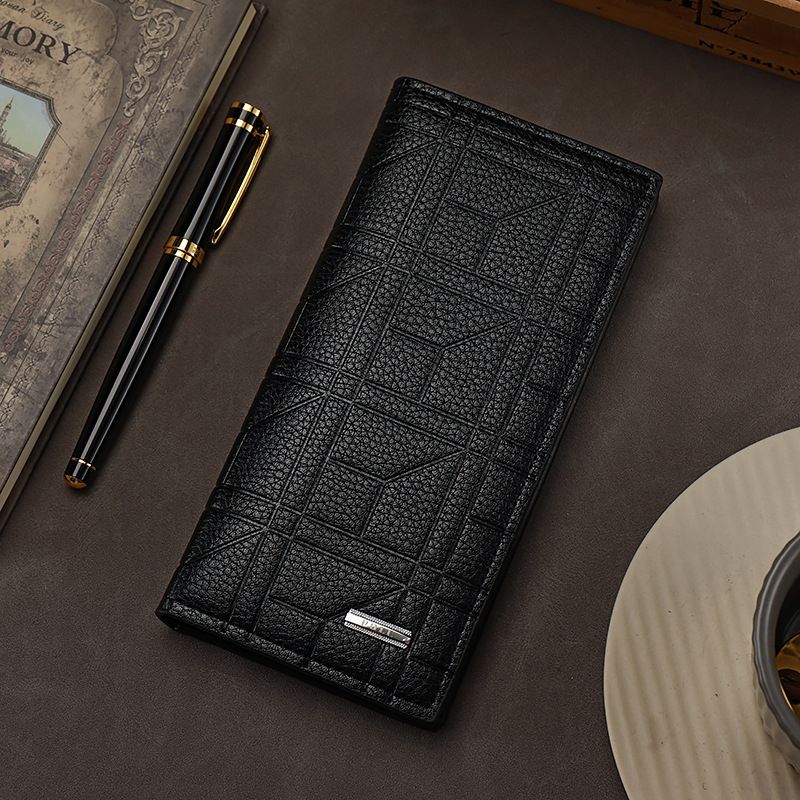 Wallet Men's Long Suit Bag Men's Three In One Card Holder Wallet Fashionable Change Certificate Bag
