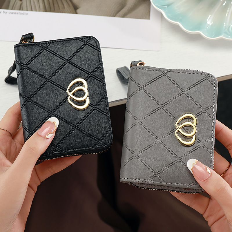 Wallet Women's Short Organ Card Bag Fashion Women's Multi Slot Card Bag Love Style Certificate Wallet