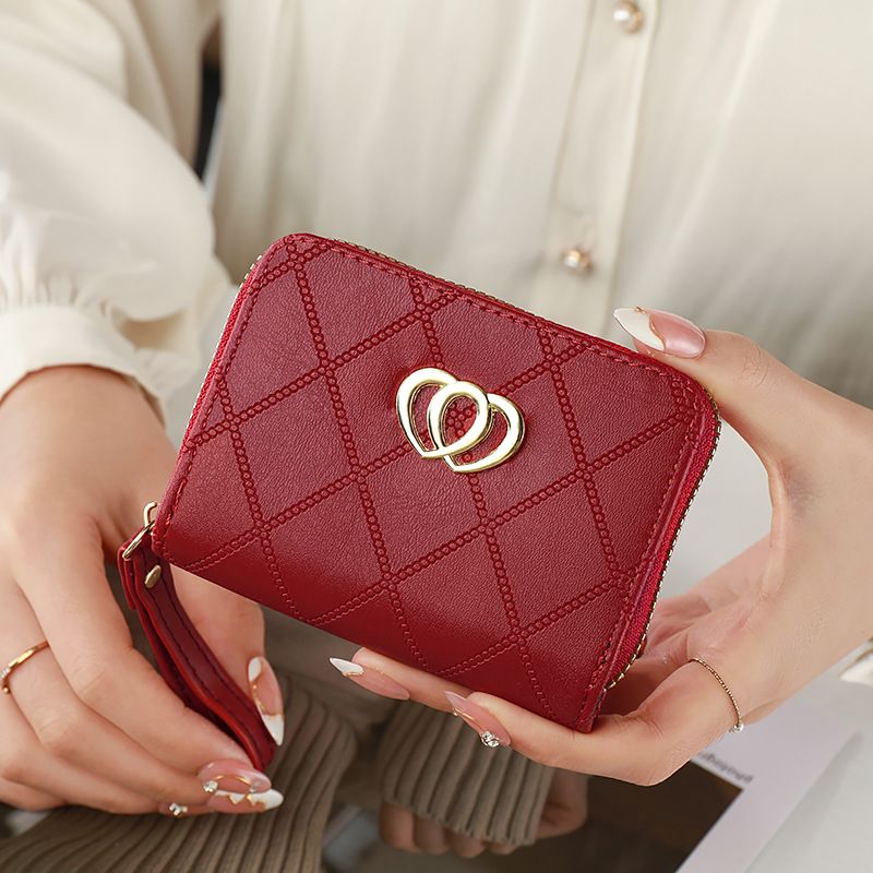 Wallet Women's Short Organ Card Bag Fashion Women's Multi Slot Card Bag Love Style Certificate Wallet
