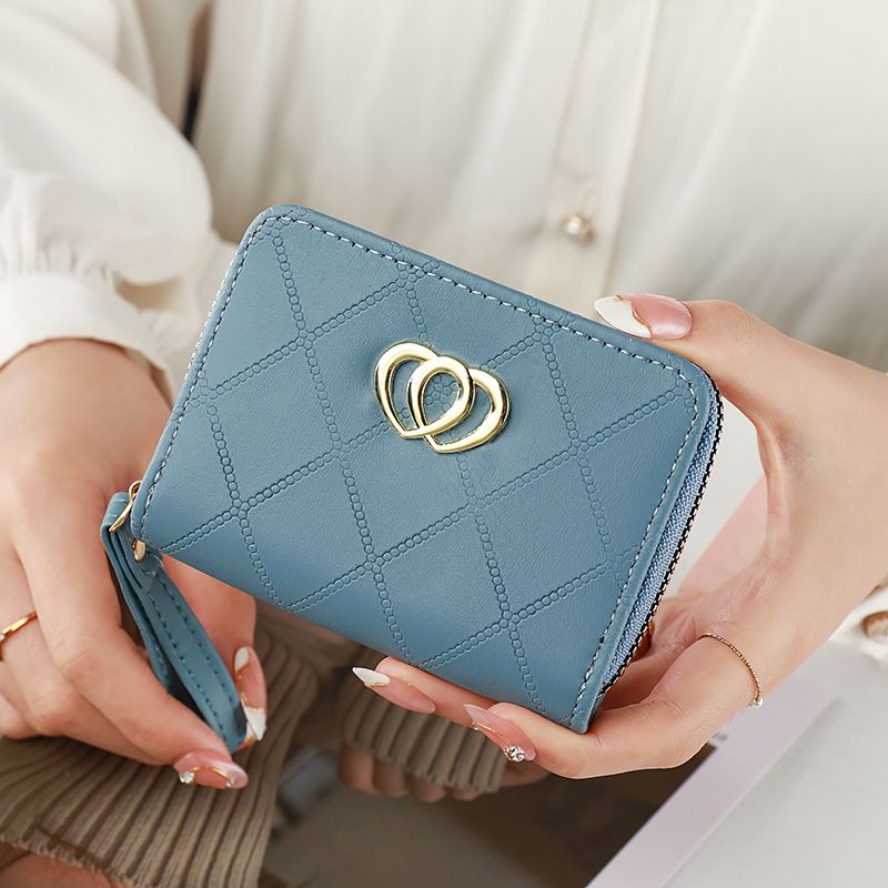 Wallet Women's Short Organ Card Bag Fashion Women's Multi Slot Card Bag Love Style Certificate Wallet