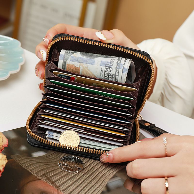 Female Wallet, Change Bag, Card Bag, Multiple Card Slots, Niche Embossed Organ Bag