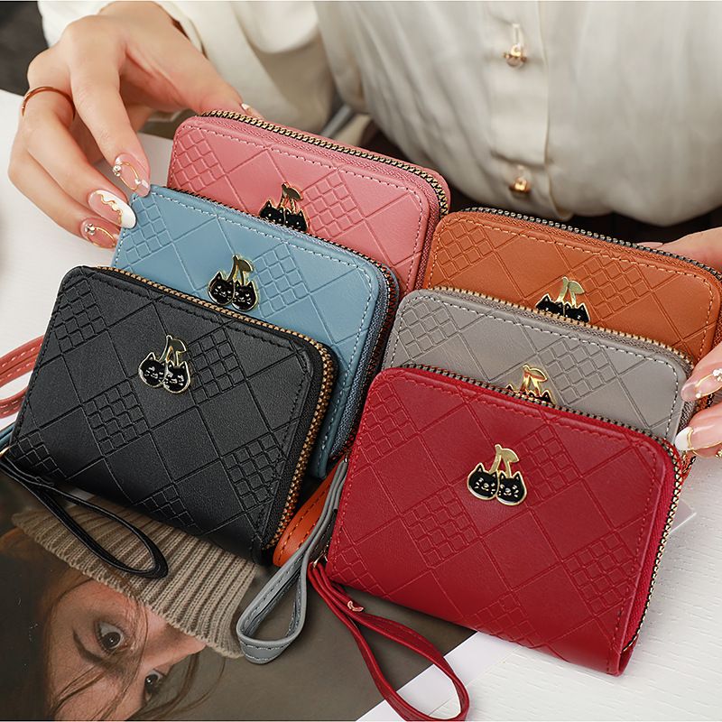 Female Wallet, Change Bag, Card Bag, Multiple Card Slots, Niche Embossed Organ Bag