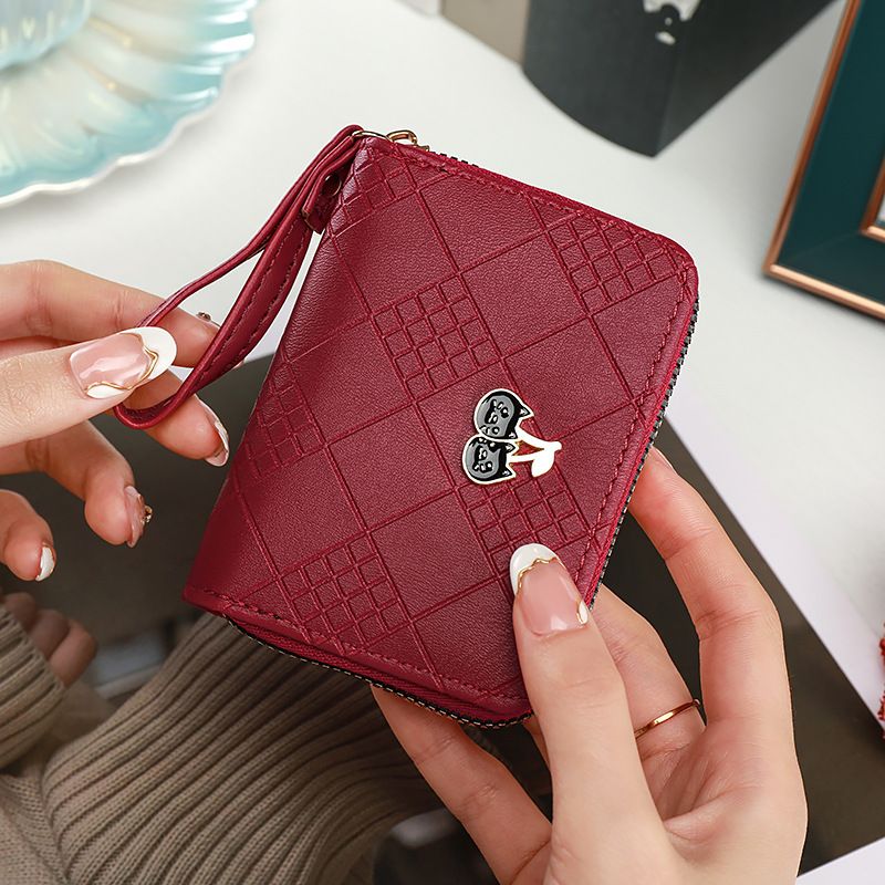 Female Wallet, Change Bag, Card Bag, Multiple Card Slots, Niche Embossed Organ Bag