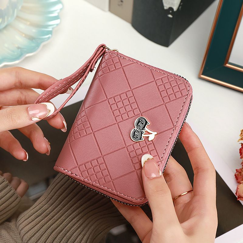 Female Wallet, Change Bag, Card Bag, Multiple Card Slots, Niche Embossed Organ Bag