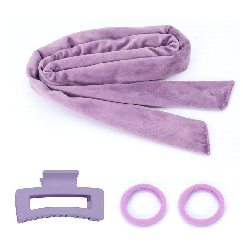 New Bow Lazy Curls Waves Sleep Premium Feeling Curling Wand Velvet Hair Coiler