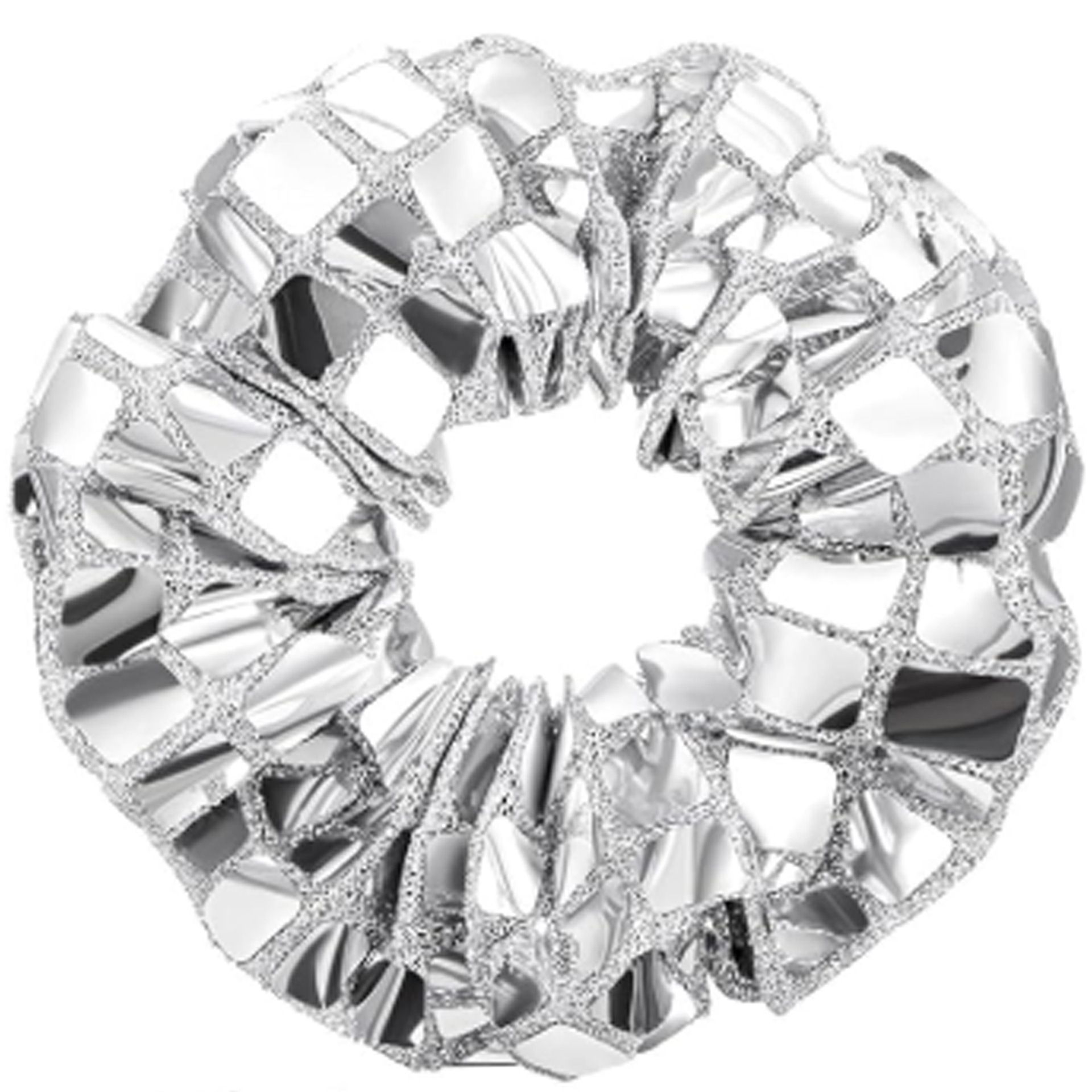 Silver Square Sequins Sausage Hair Bands Light Luxury Sausage Bands Hair Accessories Women High Stretch Hair Bands