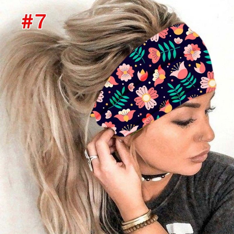 Hot Selling Printed Sports Hairband Headband Fashion Wide Edge Knotted Yoga Headband