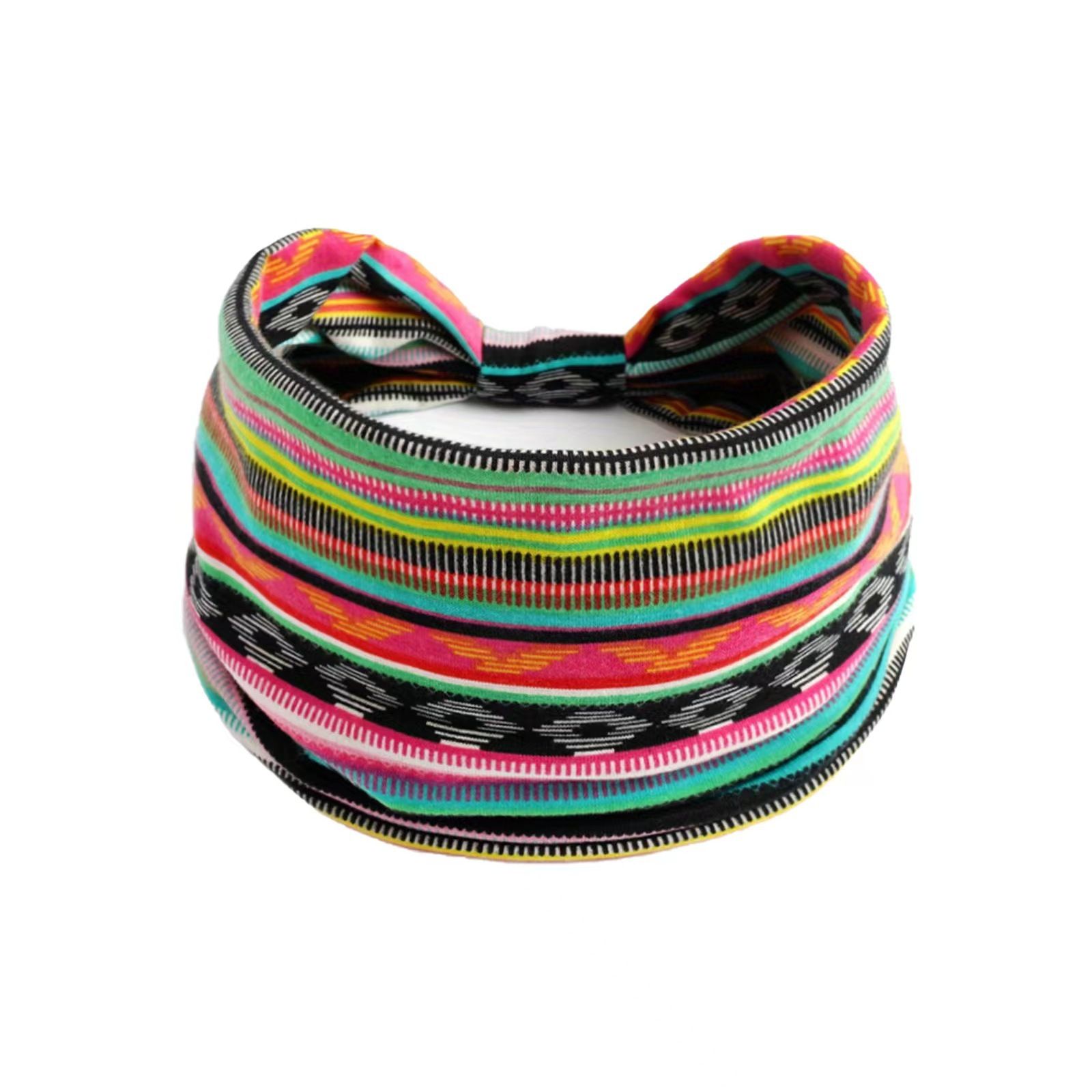 Hot Selling Printed Sports Hairband Headband Fashion Wide Edge Knotted Yoga Headband