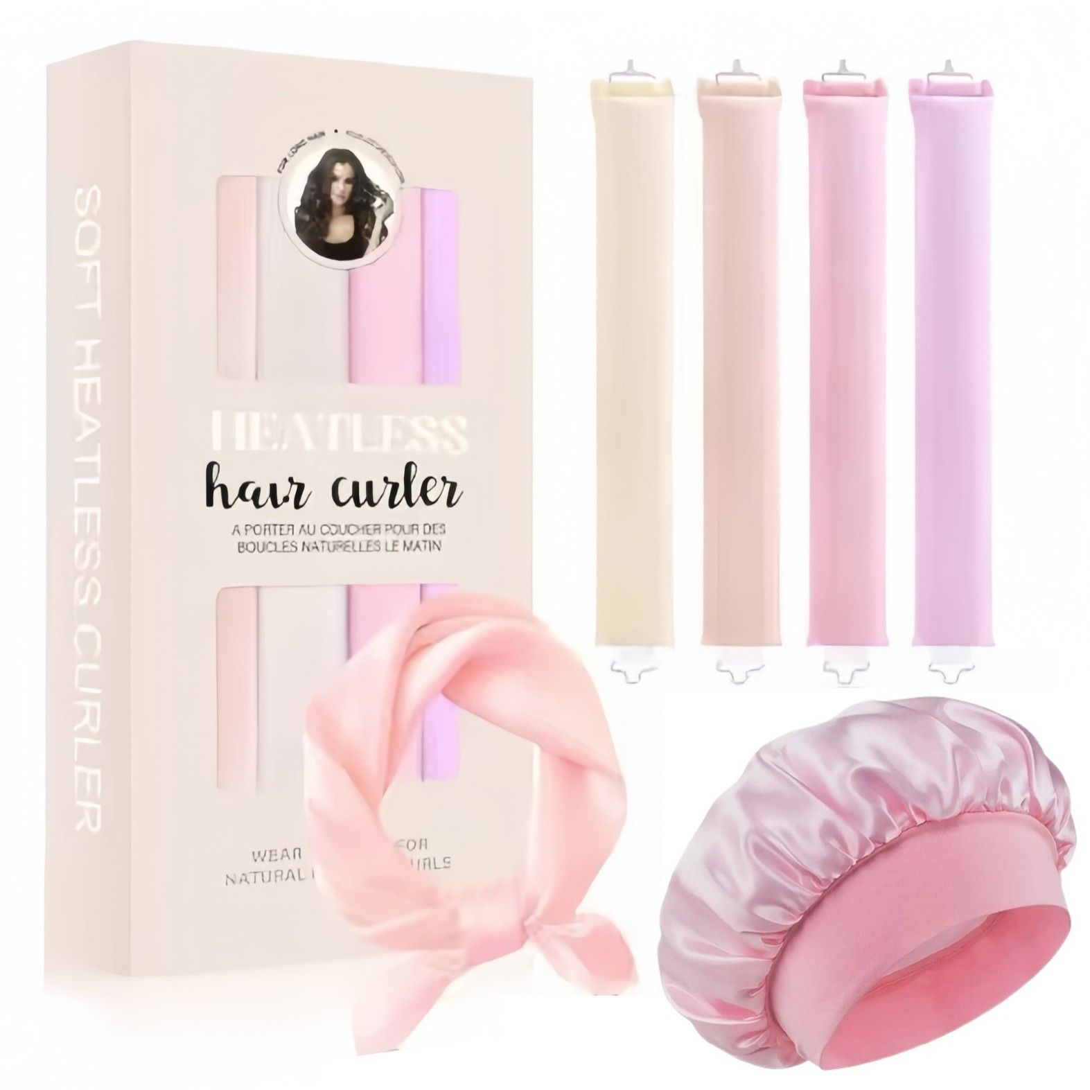 Hot Selling - Heatless Curling Iron Big Wave Rubber Heatless Curling God Sleep Hair Tools
