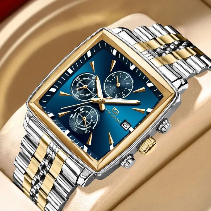 New Multi-function Chronograph Business Men's Watch Waterproof Luminous Steel Belt Men's Quartz Watch