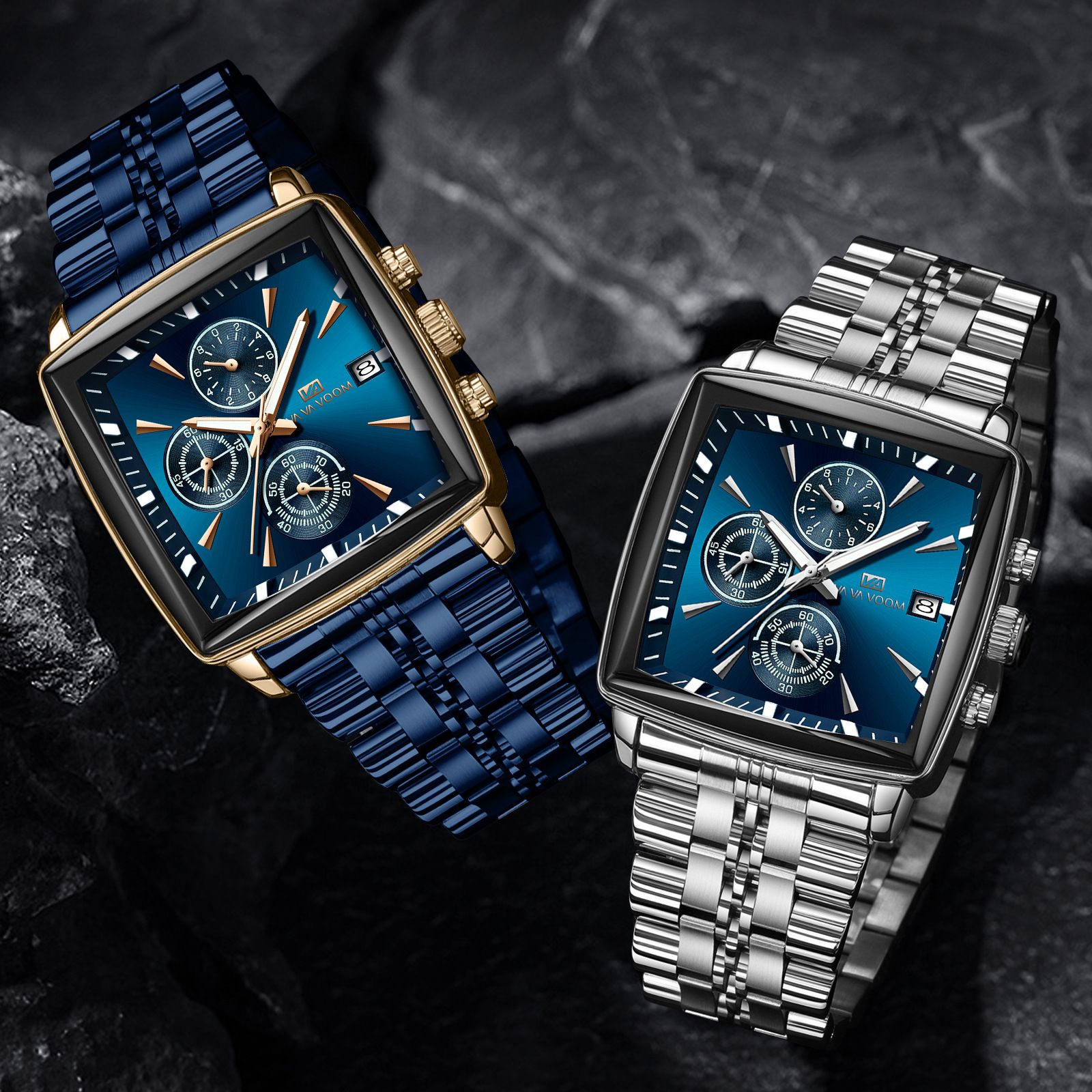 New Multi-function Chronograph Business Men's Watch Waterproof Luminous Steel Belt Men's Quartz Watch
