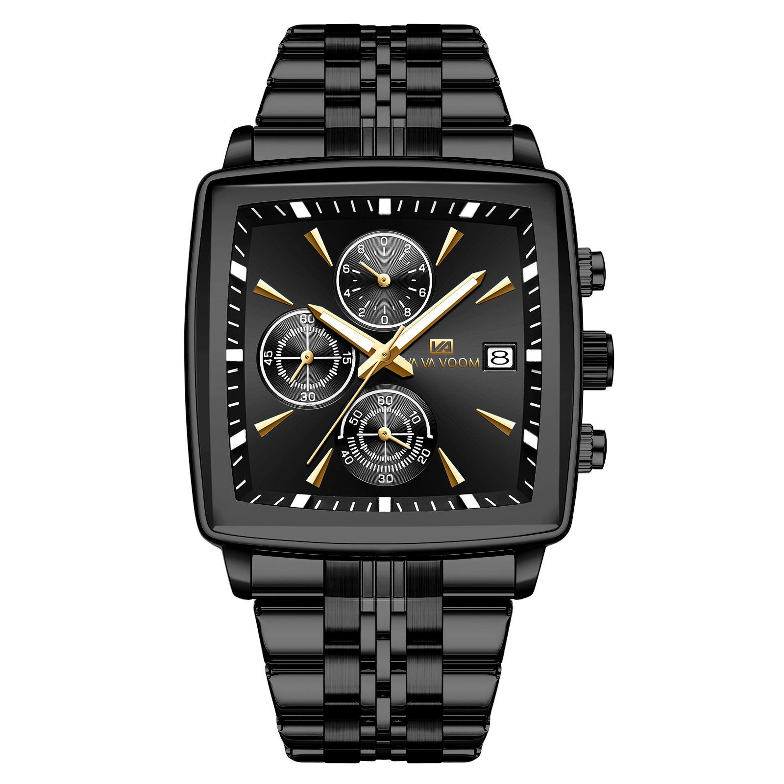 New Multi-function Chronograph Business Men's Watch Waterproof Luminous Steel Belt Men's Quartz Watch