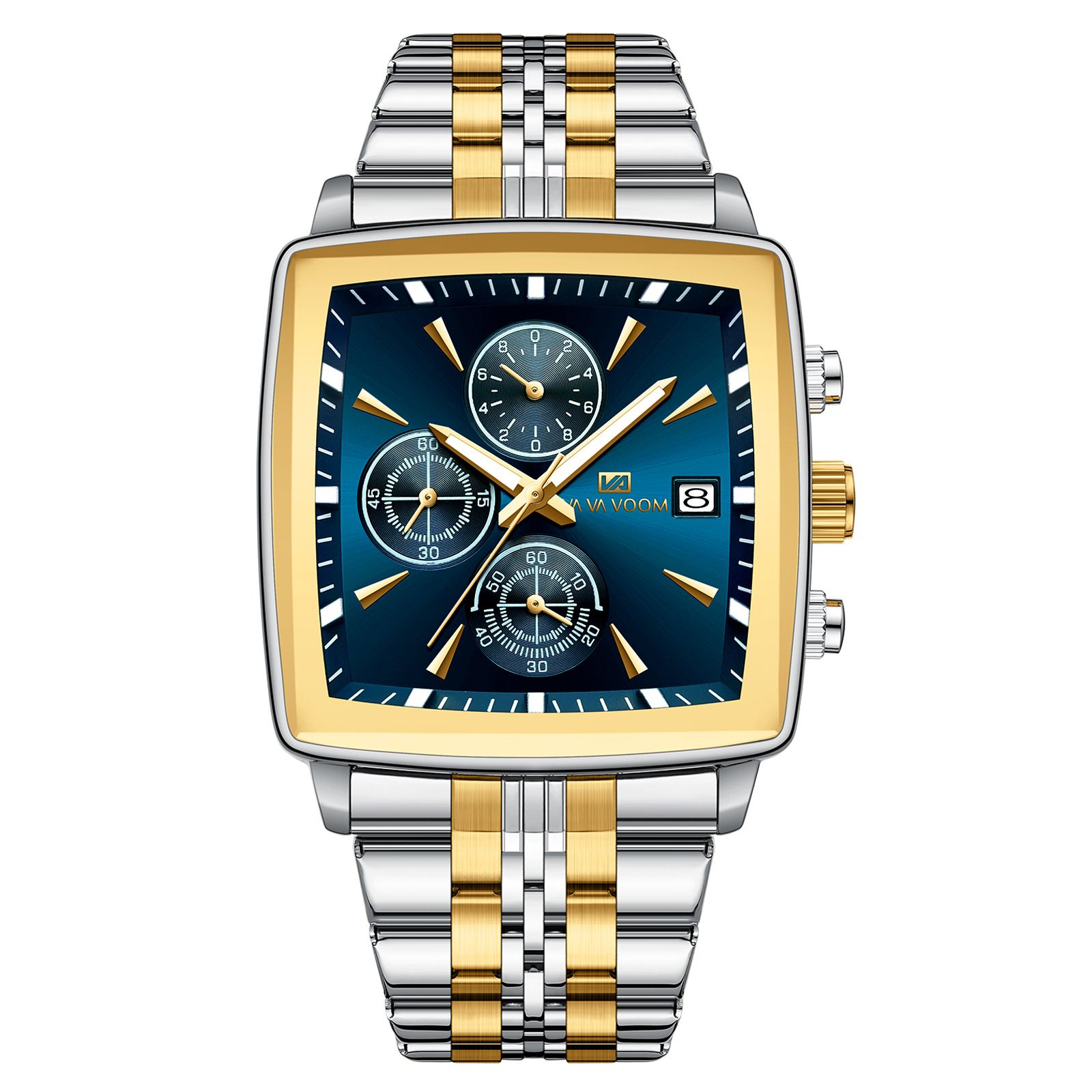 New Multi-function Chronograph Business Men's Watch Waterproof Luminous Steel Belt Men's Quartz Watch