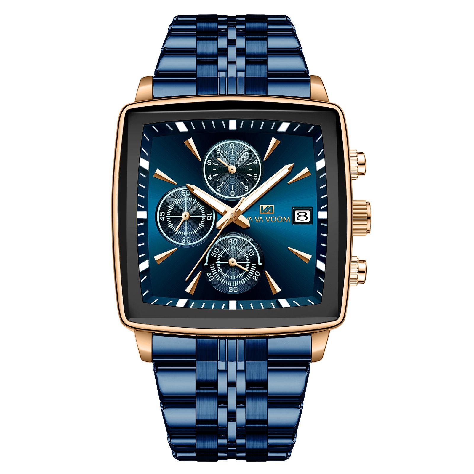 New Multi-function Chronograph Business Men's Watch Waterproof Luminous Steel Belt Men's Quartz Watch