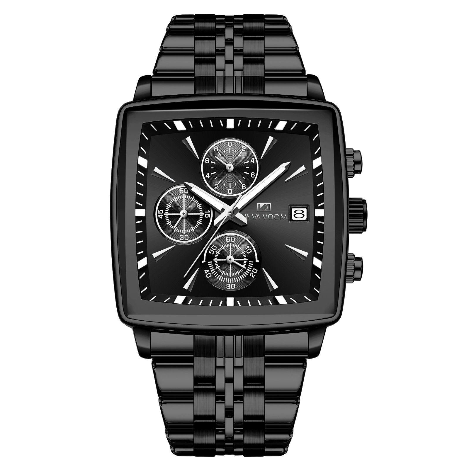 New Multi-function Chronograph Business Men's Watch Waterproof Luminous Steel Belt Men's Quartz Watch