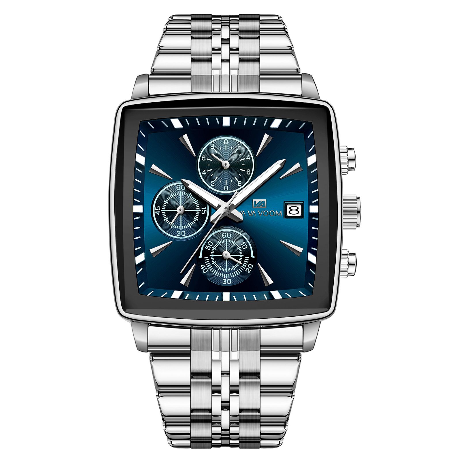 New Multi-function Chronograph Business Men's Watch Waterproof Luminous Steel Belt Men's Quartz Watch