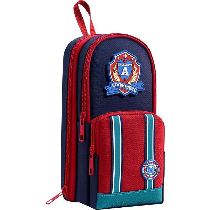 Latest Upgraded Large Capacity New British-style Schoolbag Shaped Pencil Case