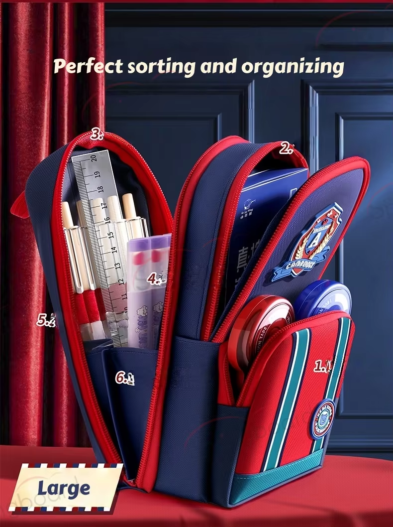 Latest Upgraded Large Capacity New British-style Schoolbag Shaped Pencil Case