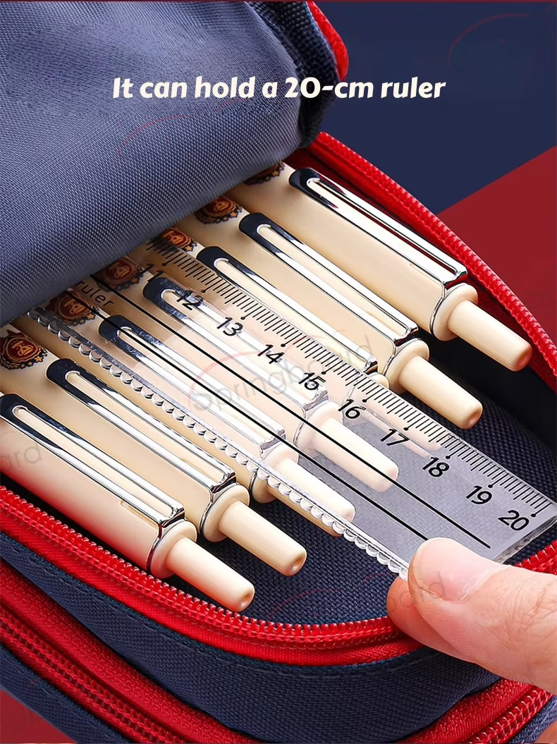 Latest Upgraded Large Capacity New British-style Schoolbag Shaped Pencil Case