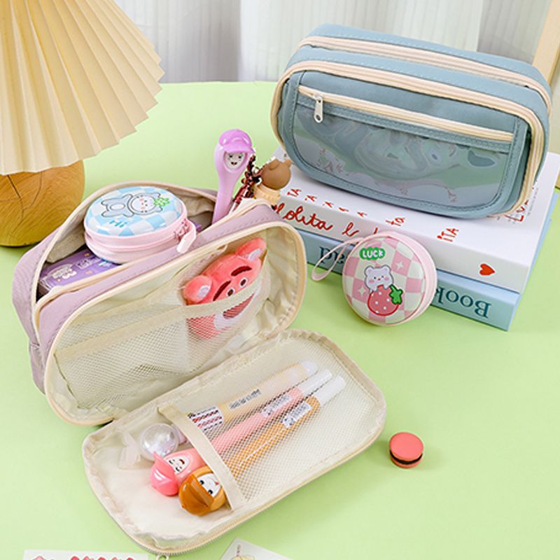 Multi-functional Transparent Pencil Pouch Nine-layer Panda Pencil Pouch