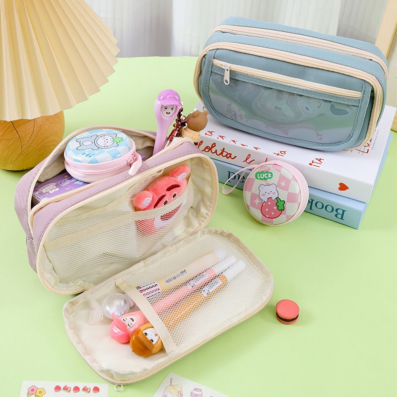 Multi-functional Transparent Pencil Pouch Nine-layer Panda Pencil Pouch
