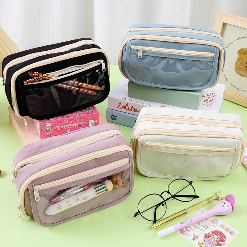 Multi-functional Transparent Pencil Pouch Nine-layer Panda Pencil Pouch