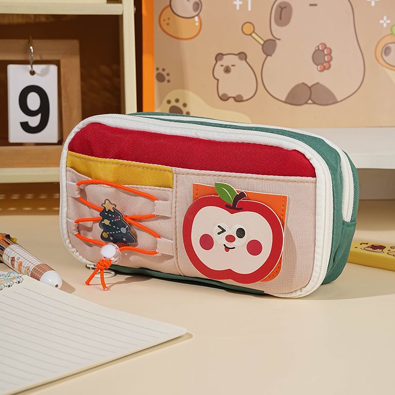 High Quality Customized Wholesale Purple Cute Style Stationery Storage Pen Bag Cute Style for Students Stationery Bag
