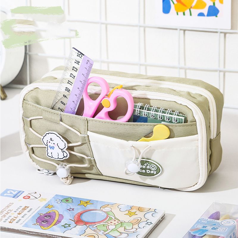 High Quality Customized Wholesale Purple Cute Style Stationery Storage Pen Bag Cute Style for Students Stationery Bag