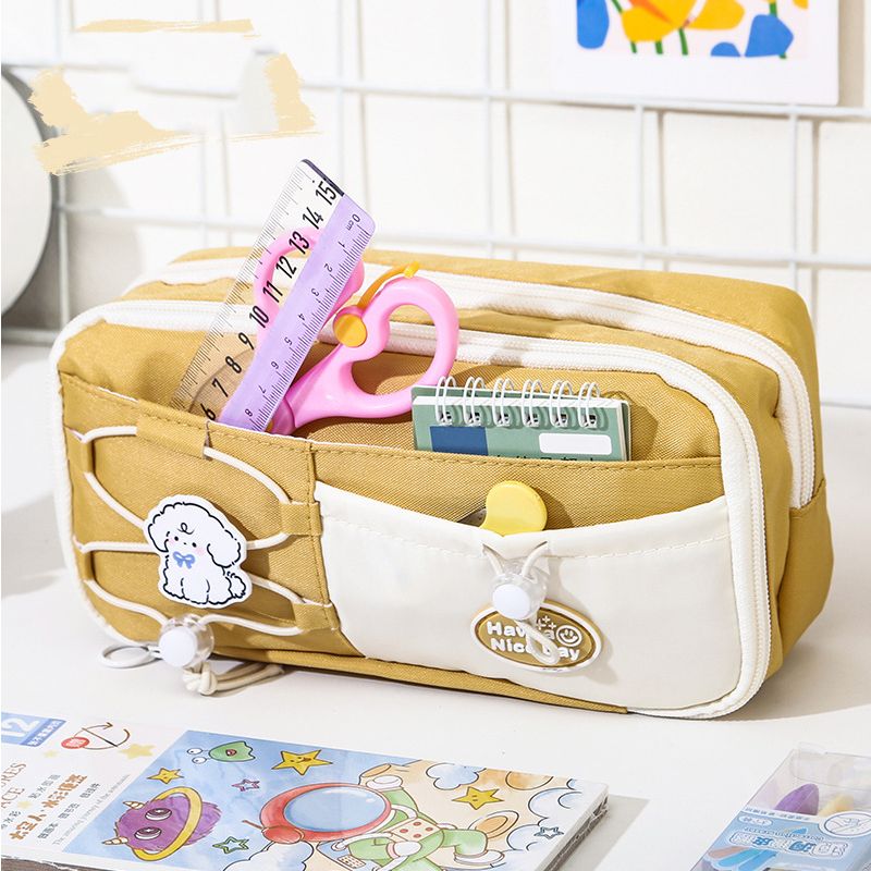 High Quality Customized Wholesale Purple Cute Style Stationery Storage Pen Bag Cute Style for Students Stationery Bag