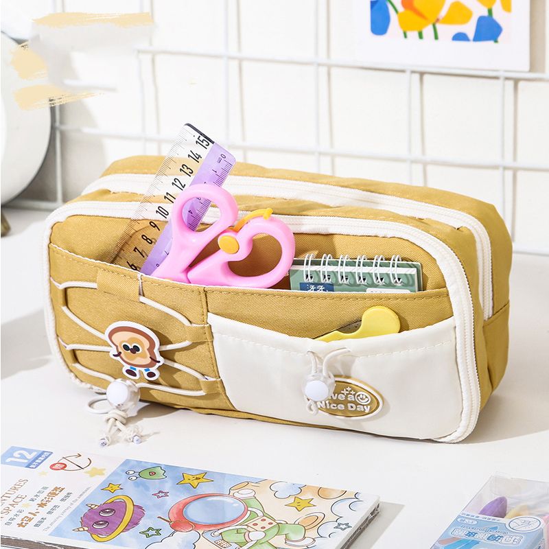 High Quality Customized Wholesale Purple Cute Style Stationery Storage Pen Bag Cute Style for Students Stationery Bag