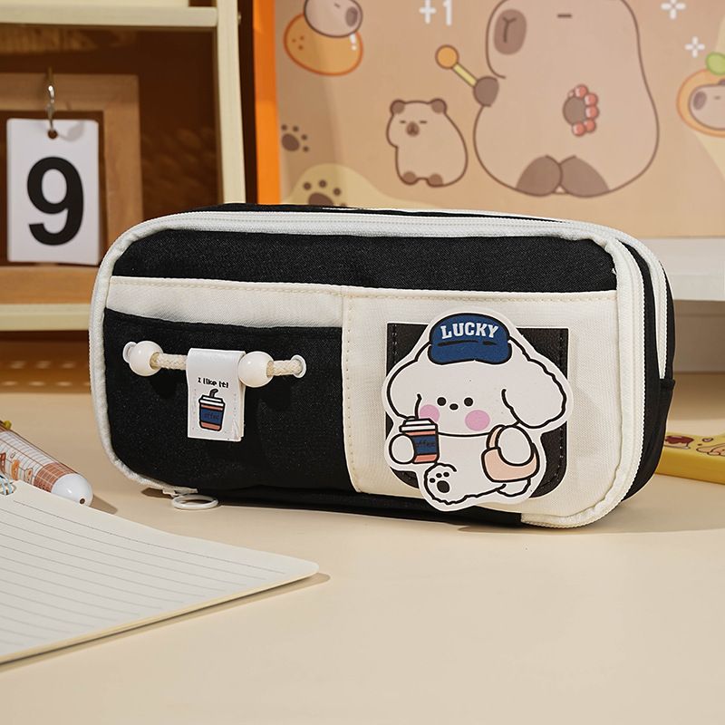 High Quality Customized Wholesale Purple Cute Style Stationery Storage Pen Bag Cute Style for Students Stationery Bag