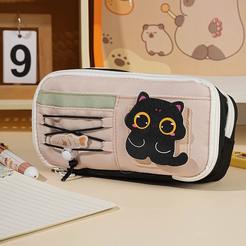 High Quality Customized Wholesale Purple Cute Style Stationery Storage Pen Bag Cute Style for Students Stationery Bag