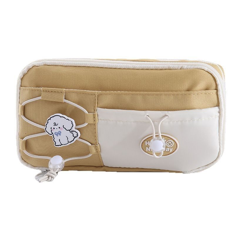 2025 New Cute Salt Double Drawstring Super Cute Pencil case Large Capacity Simple High Appearance Level Pen Bag