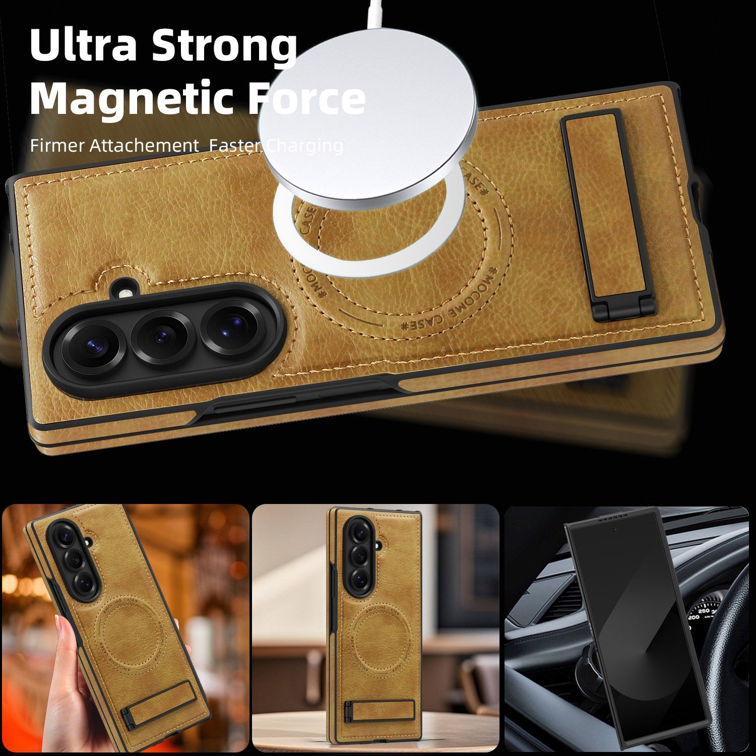 Premium Business Magnetic Folding PU Leather case With Kickstand Holder Phone Case for Samsung Galaxy Z Fold 7 6 5 4 3 Z Flip7 6 5 4 3