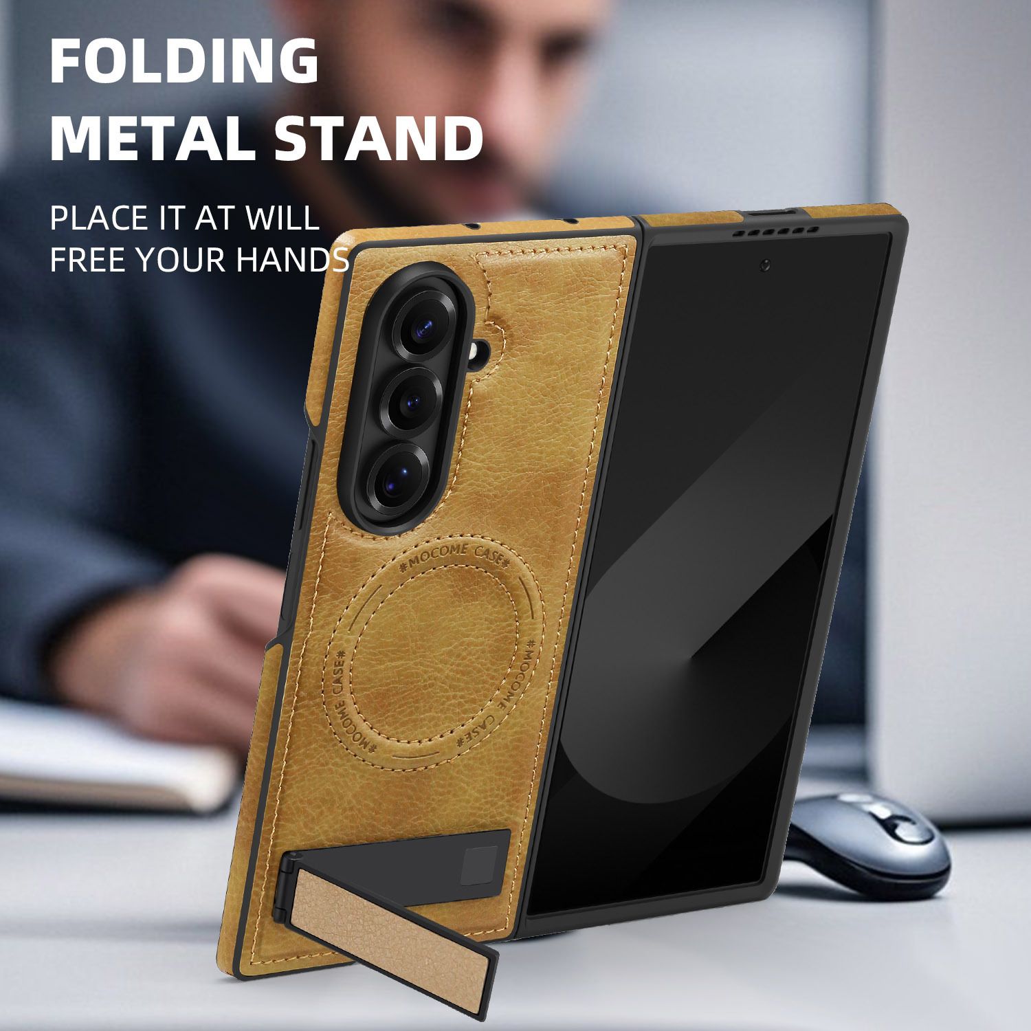 Premium Business Magnetic Folding PU Leather case With Kickstand Holder Phone Case for Samsung Galaxy Z Fold 7 6 5 4 3 Z Flip7 6 5 4 3