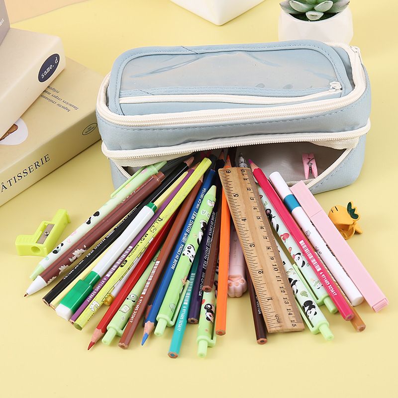 Creative Big Capacity Pencil Case Bag School Stationery Gift for Kids Students Girls