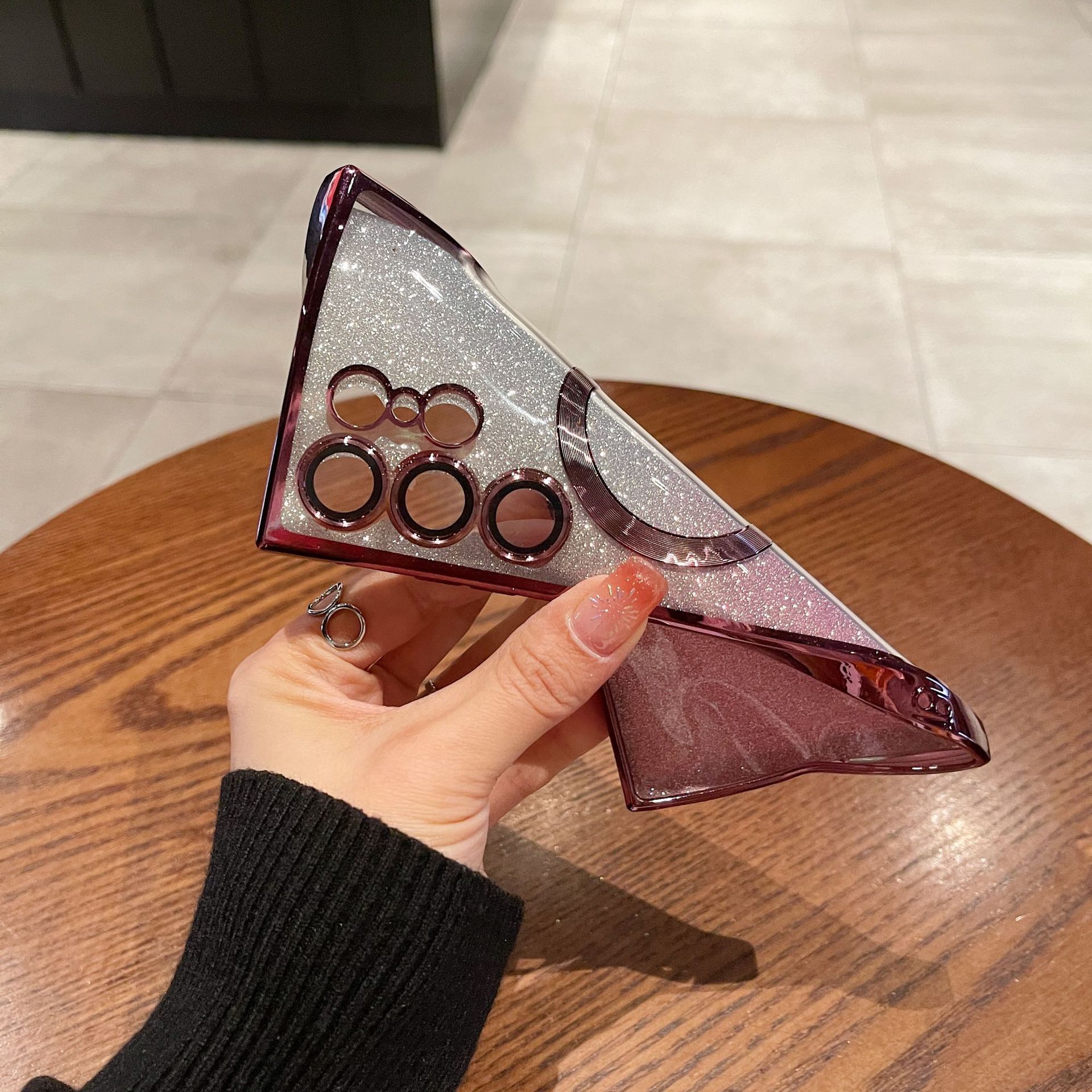 Suitable for Samsung Galaxy S25 Plus S24 Ultra S23 S22 S21 FE S20 Note20 Ultra Note 10 Plus cell phone case gradient glitter plating magnetic transparent drop-proof full package protective cover