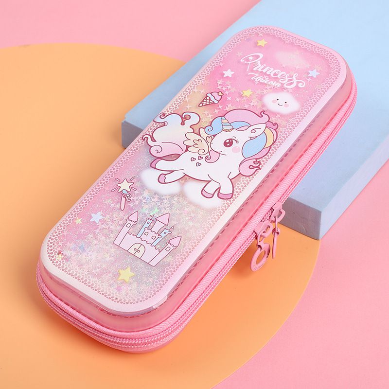 Children's Quicksand Pencil case Primary School Pencil case Girls Kindergarten Large Capacity Pencil case
