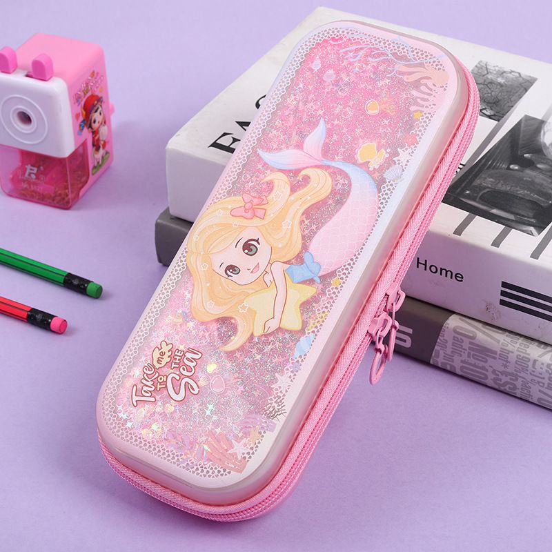 Children's Quicksand Pencil case Primary School Pencil case Girls Kindergarten Large Capacity Pencil case