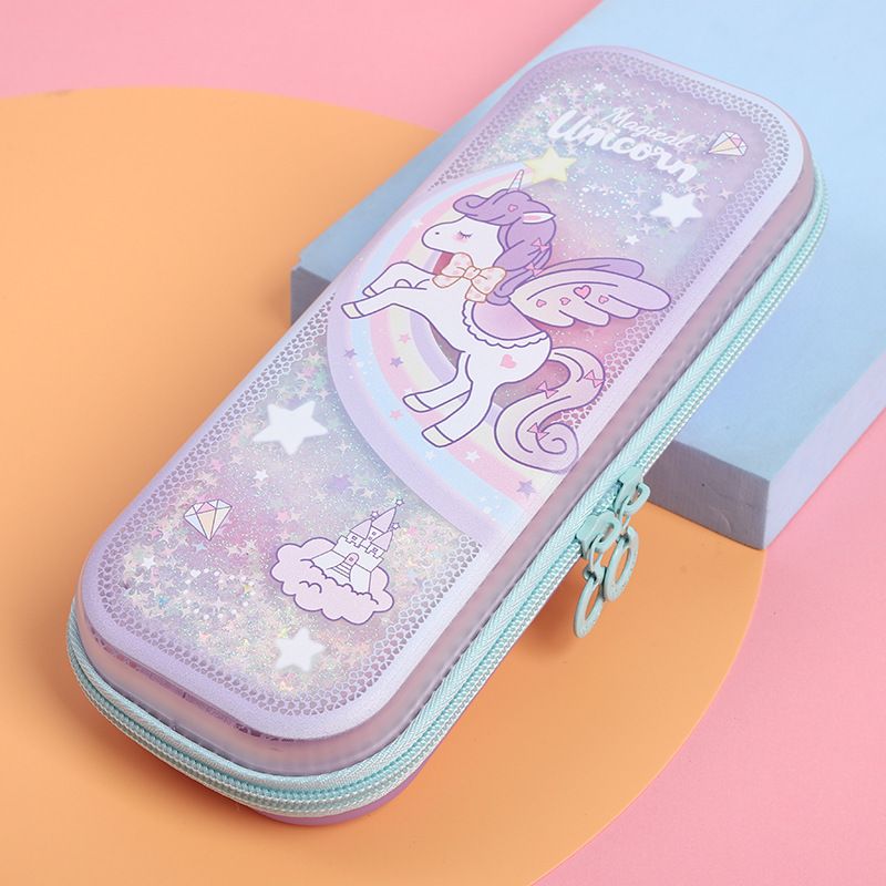 Children's Quicksand Pencil case Primary School Pencil case Girls Kindergarten Large Capacity Pencil case