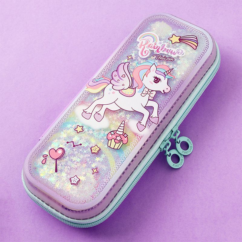 Children's Quicksand Pencil case Primary School Pencil case Girls Kindergarten Large Capacity Pencil case