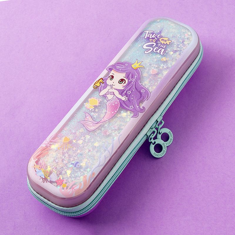 Children's Quicksand Pencil case Primary School Pencil case Girls Kindergarten Large Capacity Pencil case