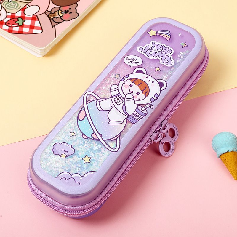 Children's Quicksand Pencil case Primary School Pencil case Girls Kindergarten Large Capacity Pencil case