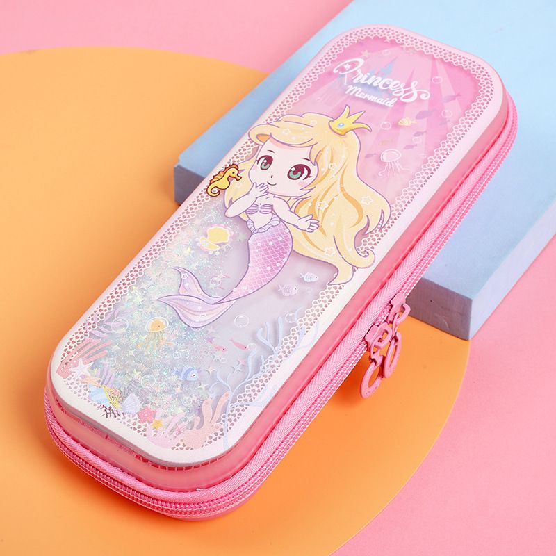 Children's Quicksand Pencil case Primary School Pencil case Girls Kindergarten Large Capacity Pencil case