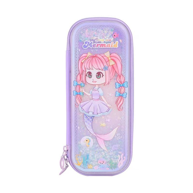 Children's Quicksand Pencil case Primary School Pencil case Girls Kindergarten Large Capacity Pencil case