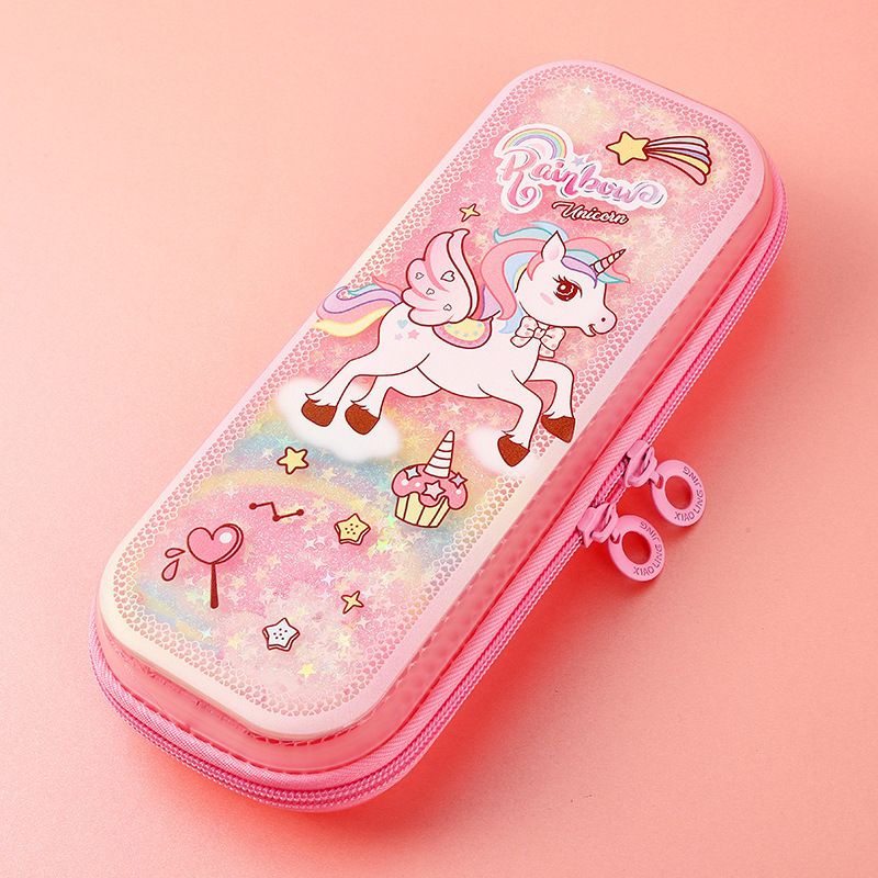 Children's Quicksand Pencil case Primary School Pencil case Girls Kindergarten Large Capacity Pencil case